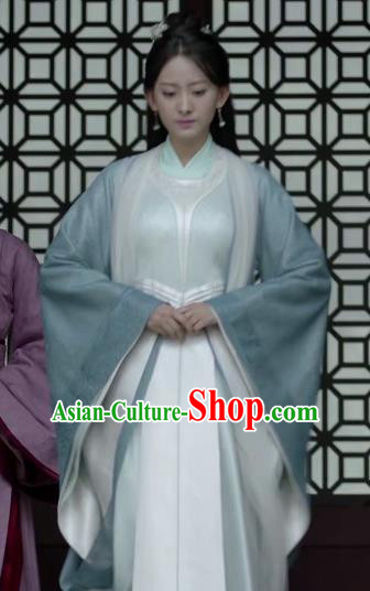 Chinese Ancient Noble Lady of Qi Historical Drama Qing Yu Nian Joy of Life Costume and Headpiece Complete Set