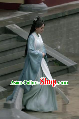 Chinese Ancient Noble Lady of Qi Historical Drama Qing Yu Nian Joy of Life Costume and Headpiece Complete Set