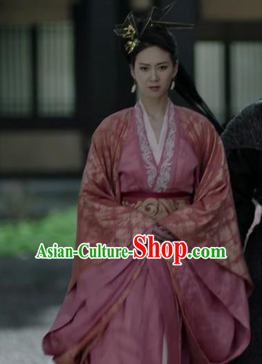 Chinese Historical Drama Ancient Rich Dame Liu Ruyu Qing Yu Nian Joy of Life Costume and Headpiece Complete Set