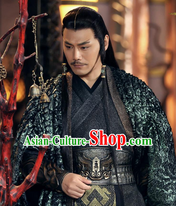 Swords of Legends Chinese Ancient Presbyter Shen Ye Clothing Historical Drama Costume and Headwear for Men