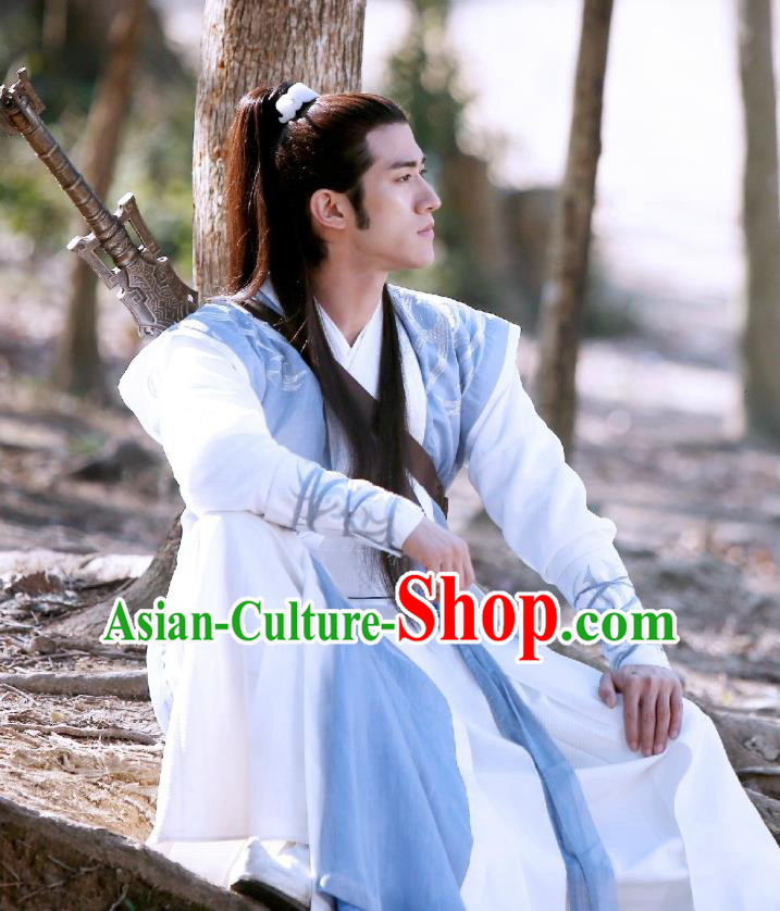 Swords of Legends Chinese Ancient Royal Prince Xia Yize Clothing Historical Drama Costume and Headwear for Men