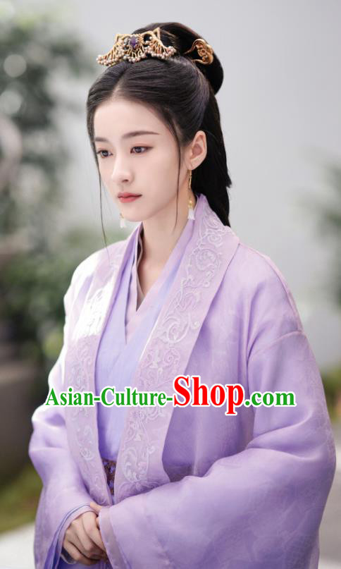 Drama Princess Silver Chinese Ancient Princess Rong Le Historical Costume and Headpiece for Women