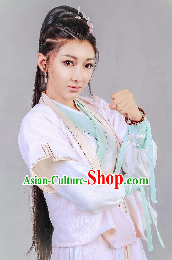Chinese Historical Drama Swords of Legends Ancient Fairy A Ruan Costume and Headpiece for Women