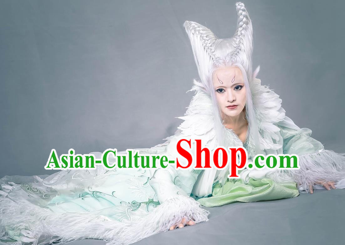 Chinese Historical Drama Swords of Legends Ancient Fairy Princess Xue Ji Costume and Headpiece for Women