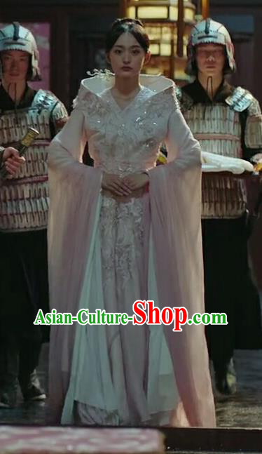 Chinese Ancient Court Consort Ye Ningzhi Hanfu Dress Historical Drama Legend of the Phoenix Costume and Headpiece for Women