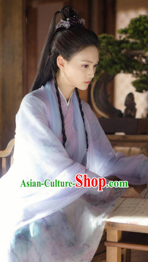 Chinese Drama Love Better Than Immortality Ancient Princess Leng Ning Historical Costume and Headpiece for Women