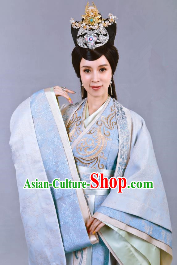 Chinese Historical Drama Swords of Legends Ancient Royal Concubine Shu Costume and Headpiece for Women