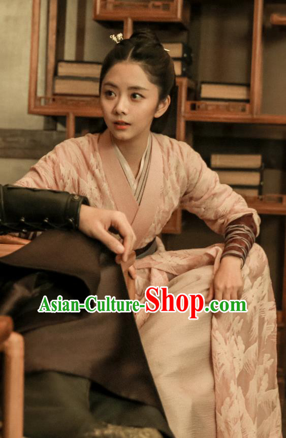 Chinese Historical Drama Ancient Ming Dynasty Female Constable Yuan Jinxia Hanfu Dress Under the Power Costume and Headpiece for Women