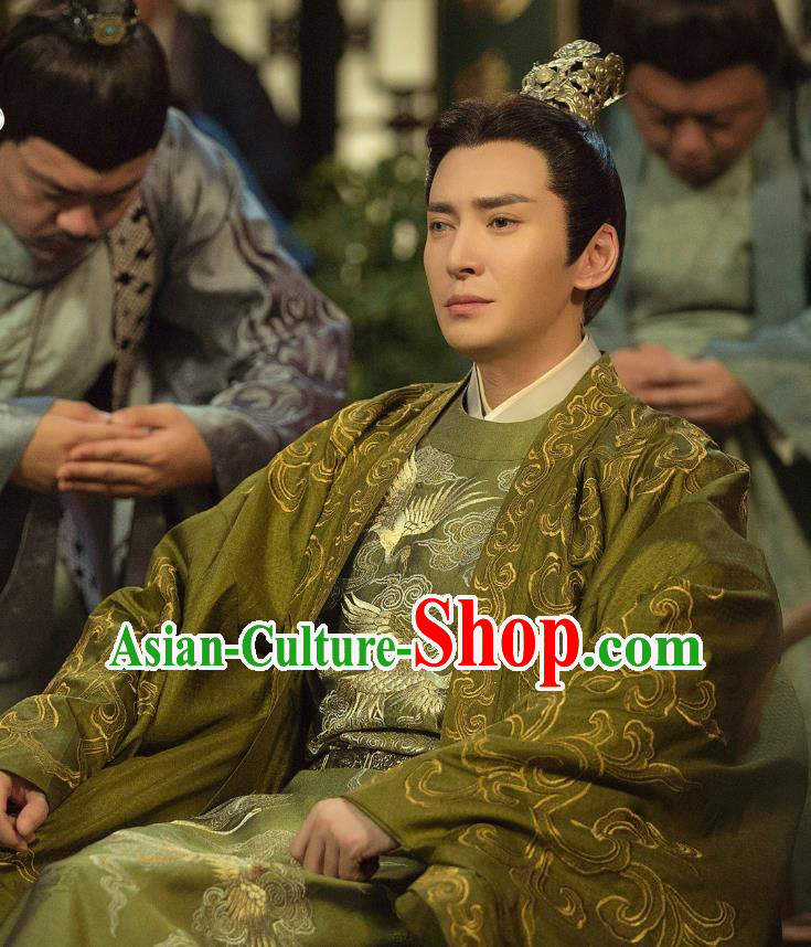 Drama Under the Power Chinese Ancient Ming Dynasty Assistant Minister Yan Shifan Costume and Headpiece Complete Set