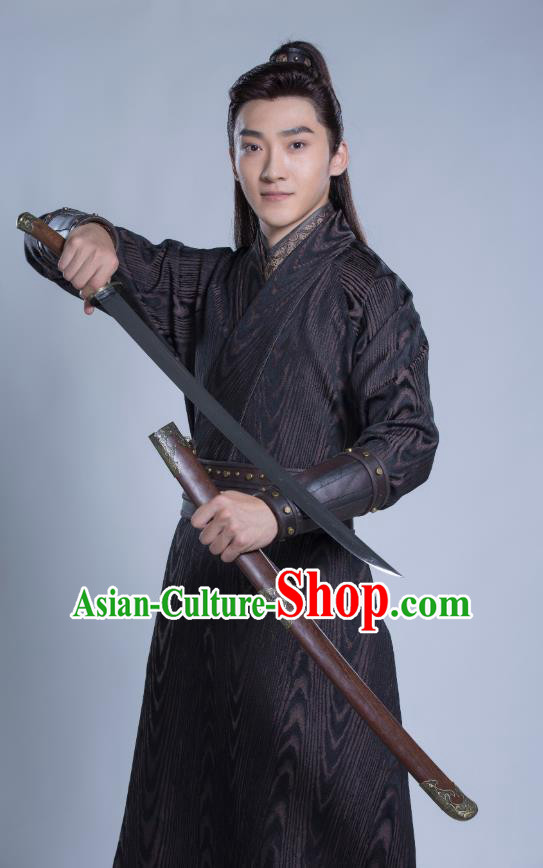 Drama Under the Power Chinese Ancient Ming Dynasty Constable Yang Yue Costume and Headpiece Complete Set