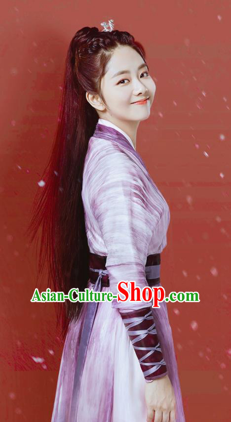 Chinese Ancient Ming Dynasty Female Detective Dress Drama Under the Power Yuan Jinxia Costume and Headpiece for Women