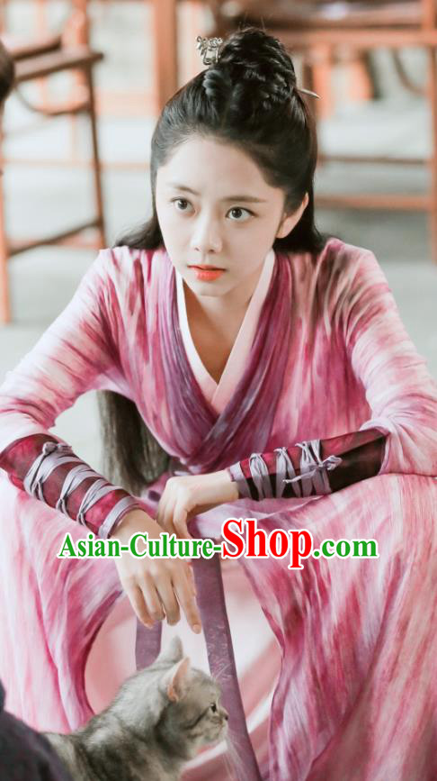 Chinese Ancient Ming Dynasty Female Detective Dress Drama Under the Power Yuan Jinxia Costume and Headpiece for Women
