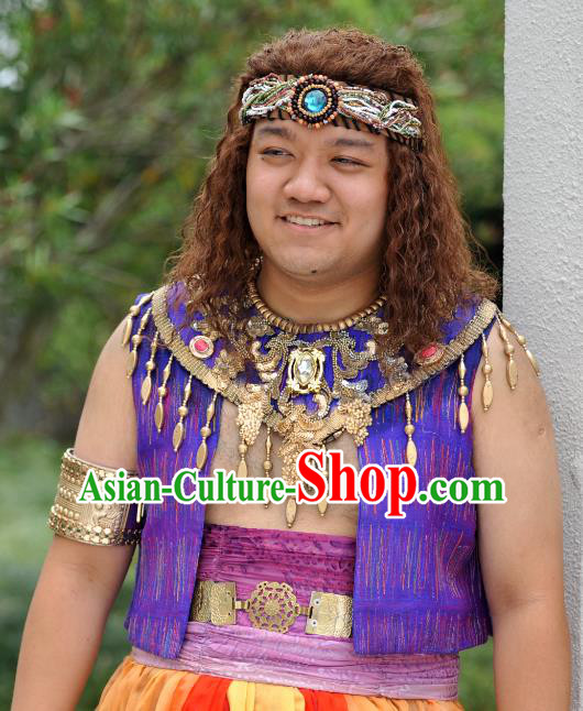 Drama Dagger Mastery Chinese Ancient Tang Dynasty Persia Male A Budu Costume Complete Set