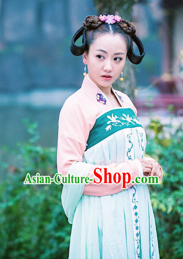 Chinese Ancient Female Swordsman Ling Xi Dress Historical Drama Demon Catcher Costume and Headpiece for Women