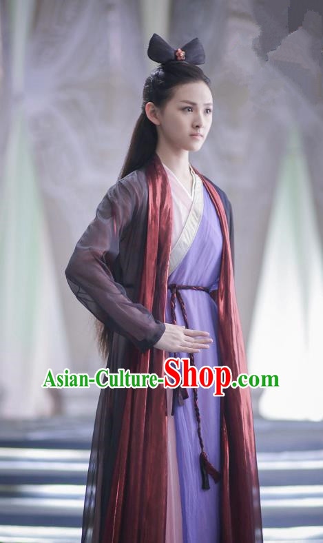 Chinese Ancient Noble Lady Tang Qian Er Dress Historical Drama The Great Ruler Costume and Headpiece for Women