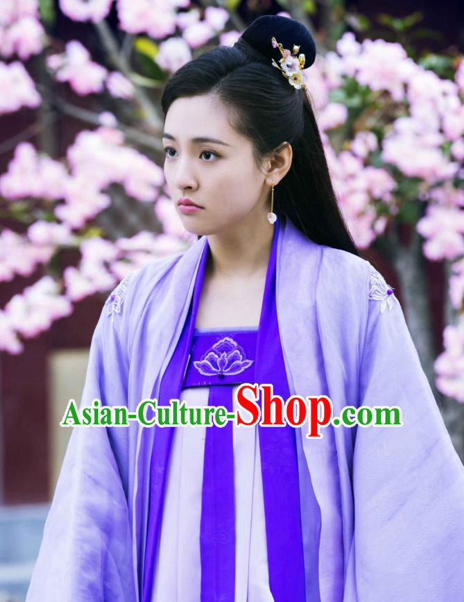Chinese Ancient Tang Dynasty Noble Lady Ye Yuanan Dress Historical Drama An Oriental Odyssey Costume and Headpiece for Women