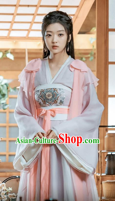 Chinese Ancient Female Doctor Tian Qi Dress Historical Drama Dr Cutie Costume and Headpiece for Women