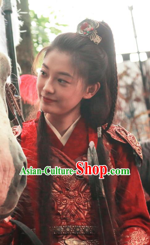Chinese Ancient Qin Dynasty Female Swordsman Yu Ji Dress Historical Drama Hero Dream Costume and Headpiece for Women