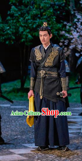Drama Cinderella Chef Chinese Ancient Swordsman Costume and Headpiece Complete Set