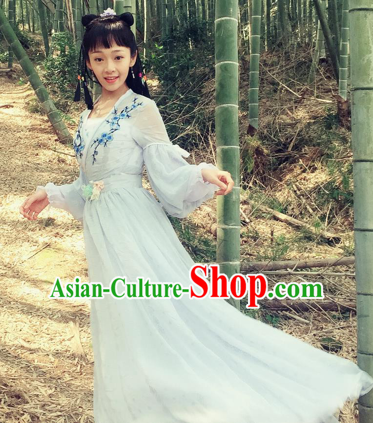 Chinese Ancient Servant Girl Xi Que Dress Historical Drama Jueshi Qianjin Costume and Headpiece for Women