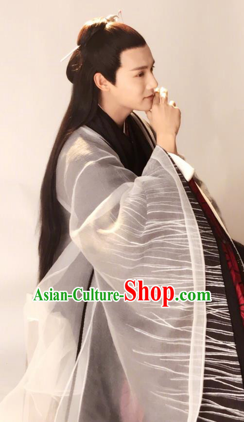 Chinese Ancient Musician Hanfu Clothing and Headwear Drama Love of Thousand Years Childe Fu Jiuyun Historical Costumes