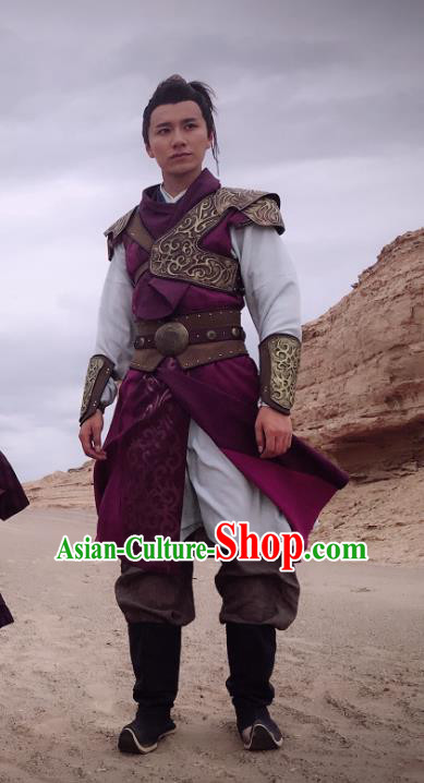 Chinese Ancient Knight Hanfu Clothing and Headdress Drama The Taosim Crandmaster Swordsman Gong Han Costumes