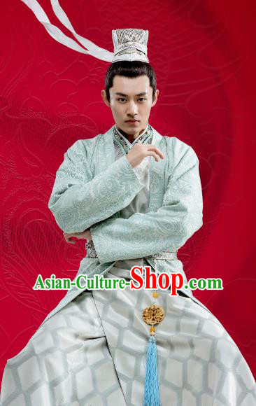 Chinese Ancient Taoist Clothing and Headwear Drama Oh My Emperor Bai Wuchen Costumes