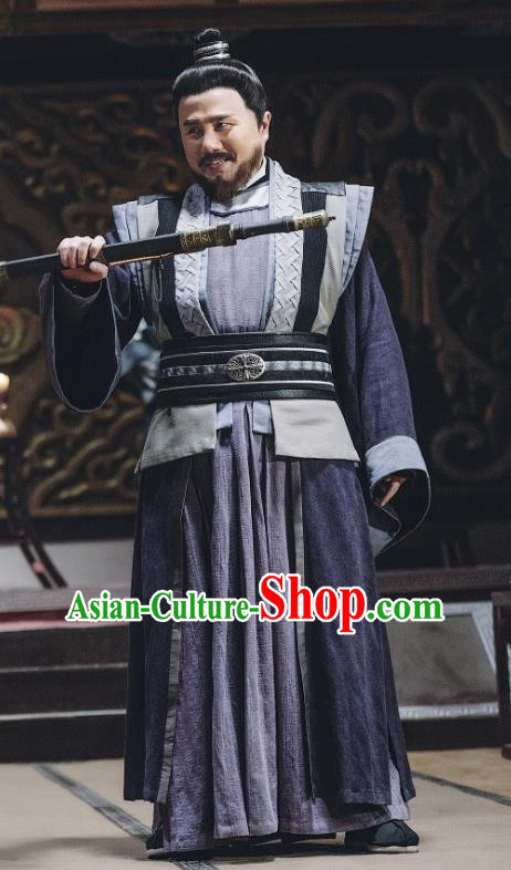 Chinese Ancient Swordsman Clothing and Headwear Drama Tang Dynasty Tour General Cheng Yaojin Costumes