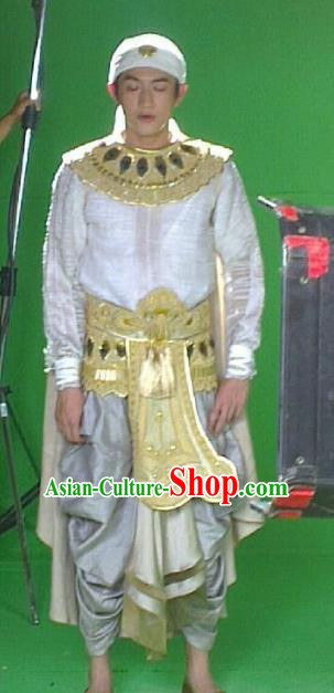Chinese Ancient Prince of Piao Kingdom Clothing and Headwear Drama Legend of Southwest Dance and Music Shu Nantuo Costumes