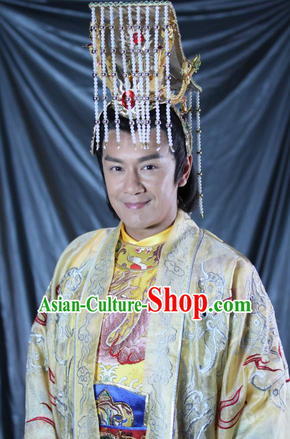 Chinese Ancient King Clothing and Hat Drama Love Amongst War Monarch Xue Pinggui Costumes