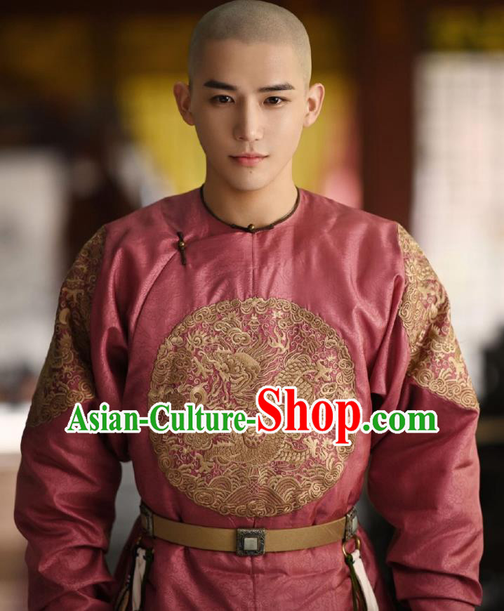 Chinese Ancient Manchu Thirteen Prince Garment Drama Dreaming Back to the Qing Dynasty Aisin Gioro Yun Xiang Gown Apparel Costumes