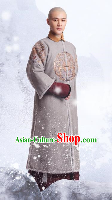 Chinese Ancient Manchu Fourth Prince Aisin Gioro Yinzhen Garment Costumes Drama Dreaming Back to the Qing Dynasty Gown Apparels