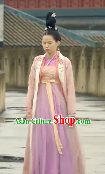 Chinese Ancient Royal Rani Hanfu Dress Drama To Get Her Princess Lin Zhengzheng Costumes and Headwear Apparels Garment