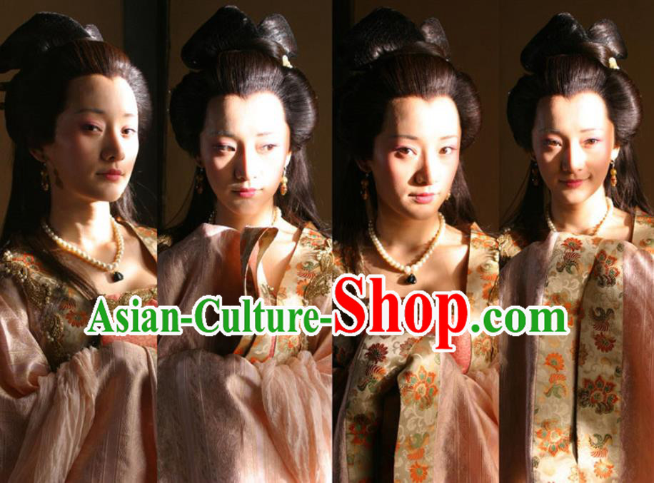 Chinese Ancient Princess Gaoyang Apparels Garment Court Lady Hanfu Dress and Headpieces Drama Control by Zhen Guan Costumes