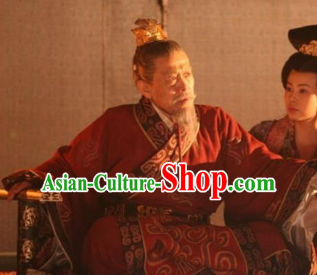 Chinese Ancient Tang Dynasty First Emperor Costumes Apparels Garment and Headwear Drama Control by Zhen Guan Li Yuan Costume