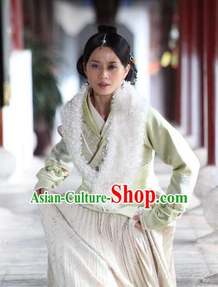 Chinese Ancient Maid Apparels and Headpieces Drama Turbulence of the Mu Clan Consort A Zhao Costumes Garment