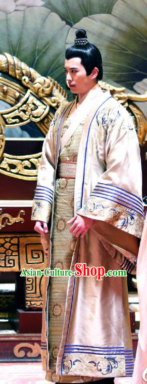 Chinese Ancient Crown Prince Garment Costumes and Headwear Drama I am A Pet At Dali Temple Dauphin Apparels