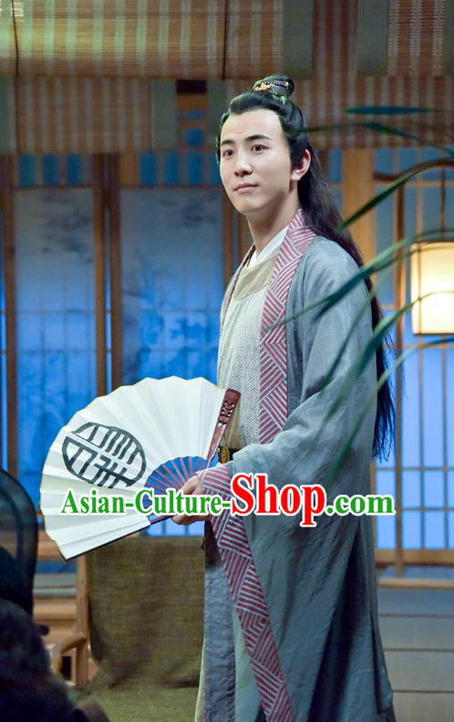 Chinese Ancient Song Dynasty Gifted Scholar Apparels Costumes and Hair Accessories Drama Kai Feng Qi Tan Official Bao Zheng Robe Garment