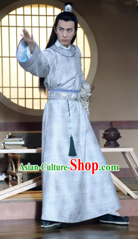Chinese Ancient Song Dynasty Apparels Costumes and Hair Accessories Drama Kai Feng Qi Tan Gifted Scholar Bao Zheng Robe Garment