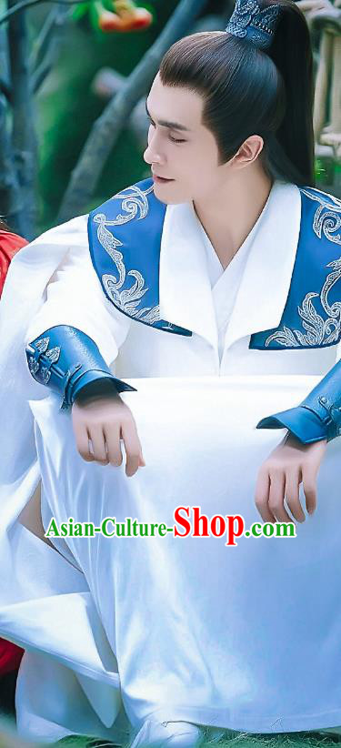 Chinese Ancient Archmage of Biyi Bird Tribe Costumes Drama Eternal Love of Dream Priest Shen Ye Garment Apparels
