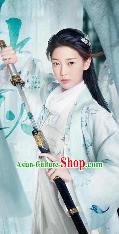Chinese Ancient Female Swordsman Apparels Costumes and Headwear Drama And The Winner Is Love Lin Fengzi Garment Dress