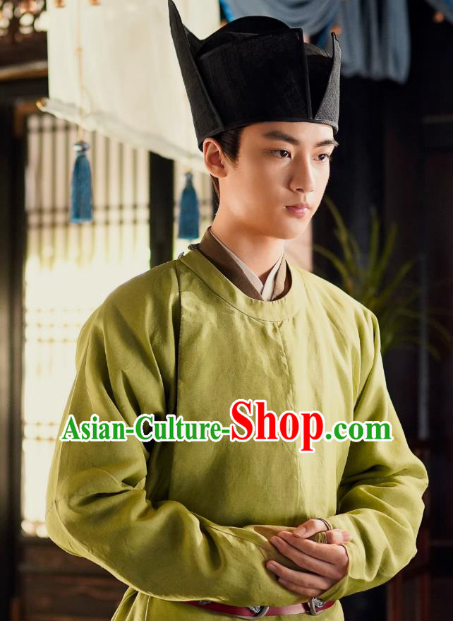 Chinese Ancient Song Dynasty Eunuch Official Garment Historical Costumes and Hat Drama Serenade of Peaceful Joy Court Servant Liang Huaiji Apparels