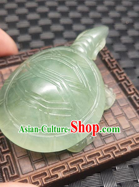 Chinese Jade Craft Handgrip Carving Tortoise Accessories Jade Handiwork