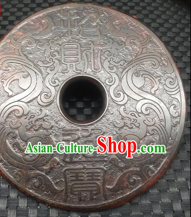 Chinese Handmade Retro Jade Label Craft Jade Necklace Accessories Carving Pendant