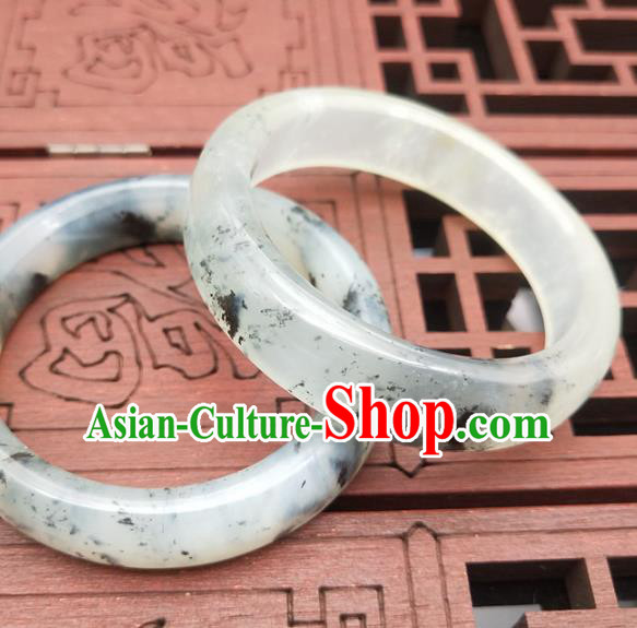 Chinese Ancient Hanfu Jade Bracelet Hetian Jade Bangle Jewelry Accessories