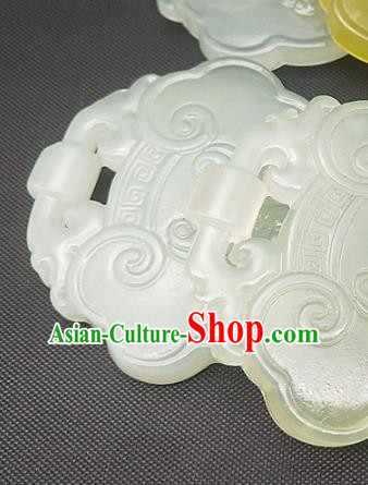 Chinese Handmade Jade Necklace Craft Pendant Hsiuyen Jade Label Carving Monster Jade Accessories