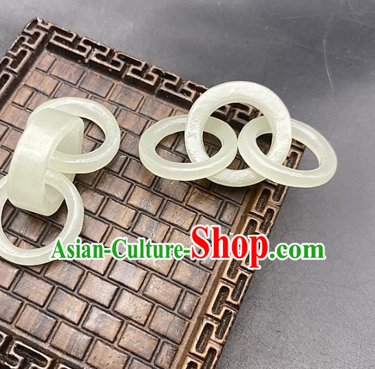 Chinese Ancient Carving Jade Rings Necklace Accessories Hetian Jade Pendant Jade Label Craft