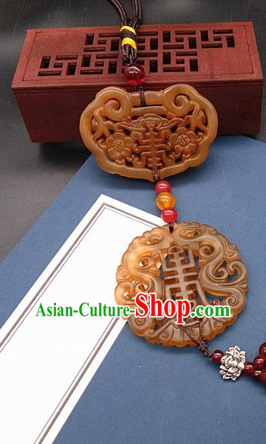 Chinese Handmade Jade Waist Accessories Handgrip Craft Handmade Jade Jewelry Jade Belt Tassel Pendant