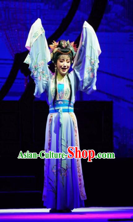 Chinese Peking Opera Diva Dan Costumes Double Pearl Phoenix Rich Female Hua Dingjin Apparel Garment and Headpieces