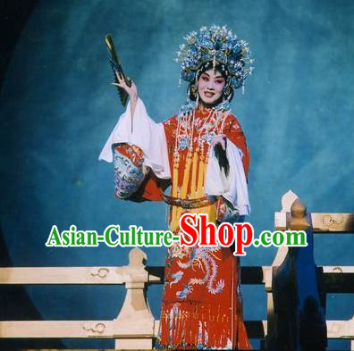Chinese Peking Opera Dress Garment Costumes the Royal Consort of Tang Apparel Hua Tan Diva Ceremonial Robe and Headwear